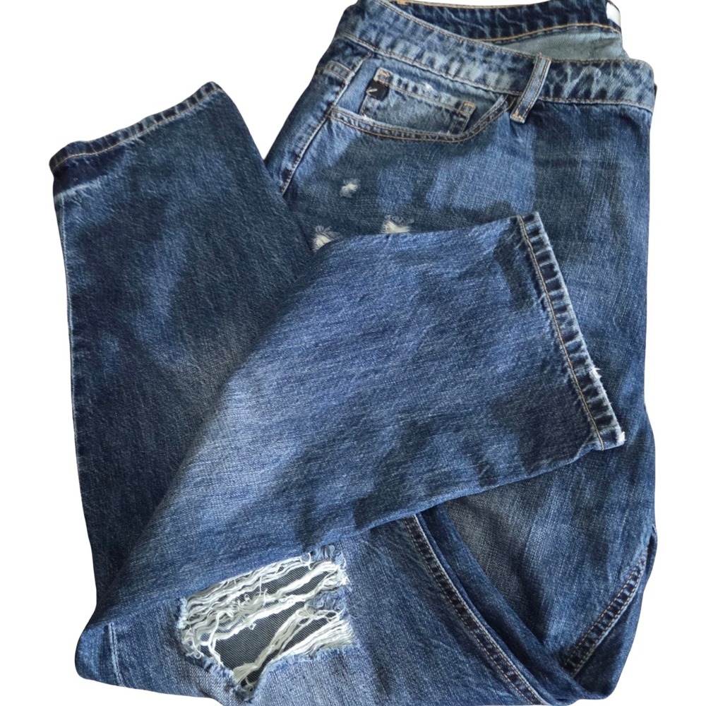 KanCan Distressed Jeans Women's XL Blue Stretch Denim Ripped‎ Skinny Trendy - Picture 4 of 8